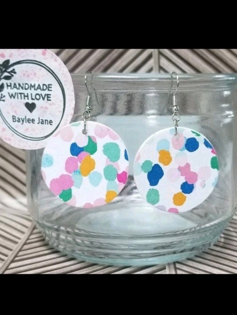 Earrings- Confetti Design Handmade